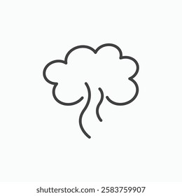 Smoke vector icon isolated in black line