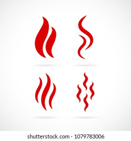 Smoke vector icon set illustration isolated on white background