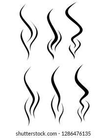 Smoke vector icon set illustration isolated on white background - Vector illustrtion