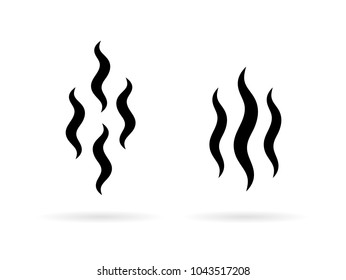 Smoke vector icon set isolated on white background