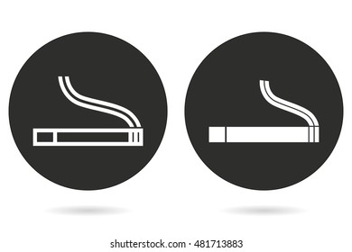Smoke vector icon. White illustration isolated on black background for graphic and web design.