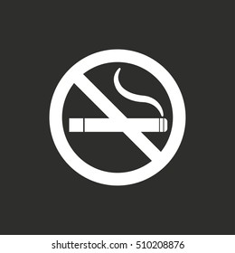 Smoke vector icon. White illustration isolated on black background for graphic and web design.