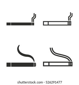 Smoke vector icons set. Illustration isolated for graphic and web design.