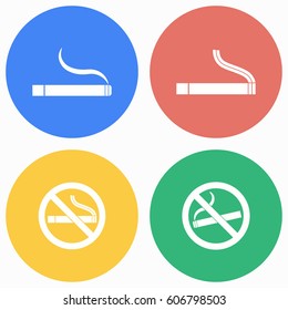 Smoke vector icons set. Illustration isolated for graphic and web design.