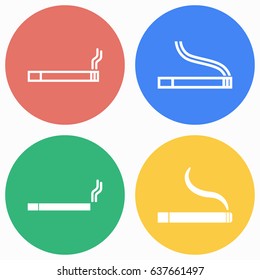 Smoke vector icons set. Illustration isolated for graphic and web design.