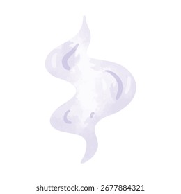 Ilustração de vetor de fumaça, fumaça clip art, fumaça de clip art, ilustração de estilo de pintura de aquarela desenhada à mão, isolado no fundo branco

