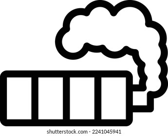 ilustración del vector de humo en un fondo transparente. Símbolos de calidad superior. Iconos vectoriales de línea delgada para el diseño de conceptos y gráficos.