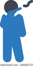 ilustración del vector de humo en un fondo transparente. Símbolos de calidad superior. Iconos vectoriales de glifos para diseño de conceptos y gráficos.