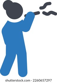 ilustración del vector de humo en un fondo transparente. Símbolos de calidad superior. Iconos vectoriales de glifos para diseño de conceptos y gráficos.
