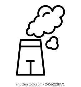 Diseño de iconos de línea de Vector de Smoke