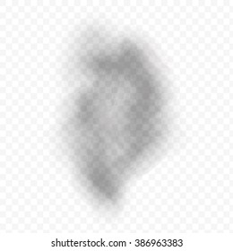 Smoke vector texture for white and bright backgrounds. Beautiful soft fire cigar effect vector eps10. Smooth gray grey gray smoke on transparent background. Cloudy smoke concept for design projects. 