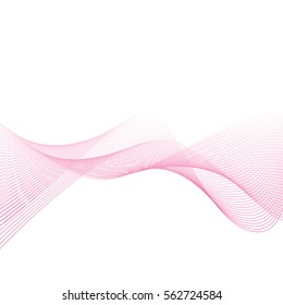 Smoke vector wave on white background. Abstract vector background