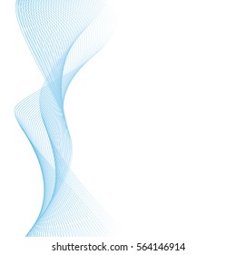 Smoke vector wave on white background. Abstract vector background