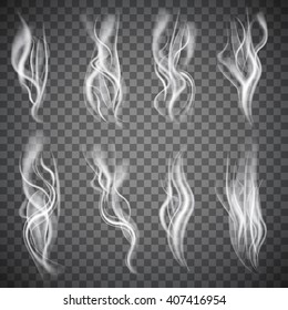 Smoke vectors on transparent background