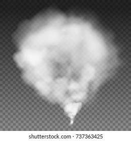Smoke vectors on transparent background.