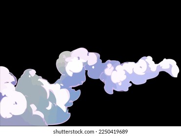 Ilustración de nube de Smoke vfx Ilustración aislada , ilustración de stock