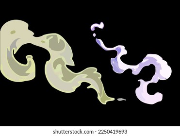 Ilustración de nube de Smoke vfx Ilustración aislada , ilustración de stock
