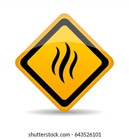 Smoke warning vector sign isolated on white background