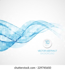 Fondo de la ola de humo. Ilustración del vector