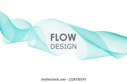 Smoke wave. Flow shapes design. Liquid wave background. Abstract 3d flow shape.