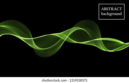 Smoke wave. Flow shapes design. Liquid wave background. Abstract 3d flow shape.