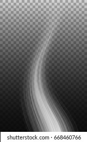 Smoke wave on transparent background. Graphic concept for your design