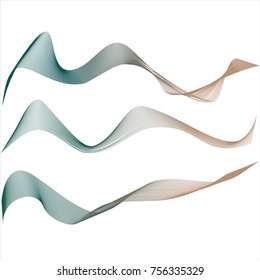 Smoke wave on white background.Vector illustration. ESP8