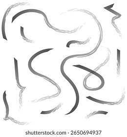 Rookgolfpatroon. Stromende damplijnen. Vector stoomvormen. Abstracte windcurven.
