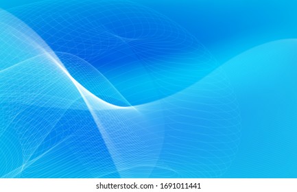 Smoke waves on blue background, imagination and creative, vector illustration and design.