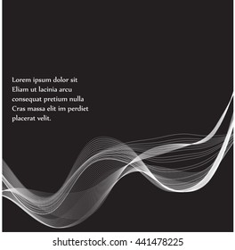 Smoke waves Vector illustration Design brochure template