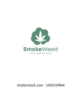 Smoke Weed Cannabis Logo Vector Logos Icon Design