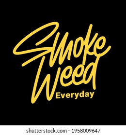 Smoke Weed Lettering Design For Smokers