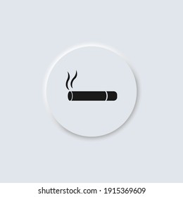 Smoke zone vector neumorpism design icon