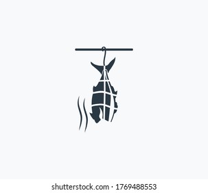 Smoked fish icon isolated on clean background. Smoked fish icon concept drawing icon in modern style. Vector illustration for your web mobile logo app UI design.
