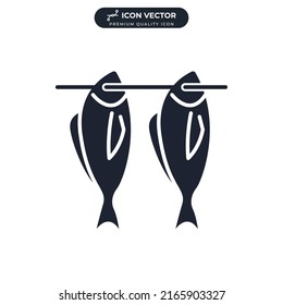 Smoked Fish Icon Symbol Template For Graphic And Web Design Collection Logo Vector Illustration