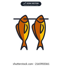 Smoked Fish Icon Symbol Template For Graphic And Web Design Collection Logo Vector Illustration