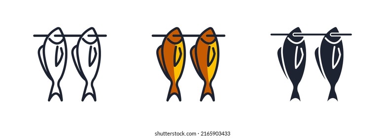 Smoked Fish Icon Symbol Template For Graphic And Web Design Collection Logo Vector Illustration