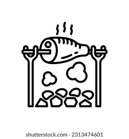 Smoked Meat icon in vector. Illustration