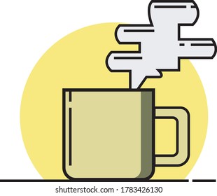 Smoked Mocha Coffee vector, vector illustration