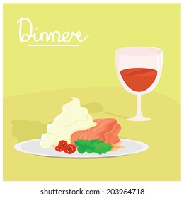 Smoked Salmon for Dinner Vector