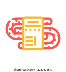 smoked sausage meat color icon vector. smoked sausage meat sign. isolated symbol illustration