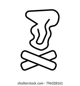smoke,firefighters,hydrant icon, vector illustration, black sign on isolated background