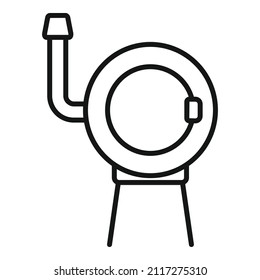 Smokehouse fire icon outline vector. Bbq grill. Meat smoke