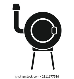 Smokehouse fire icon simple vector. Bbq grill. Meat smoke