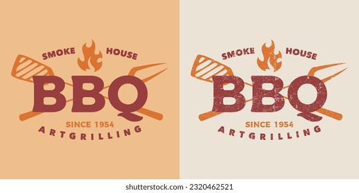 Smokehouse grill bbq logo badge