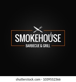 smokehouse logo design on black background