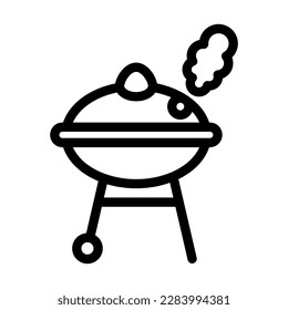 Smokehouse Vector Line Icon Design