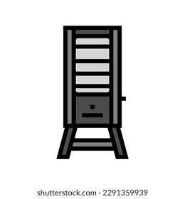 smoker bacon color icon vector. smoker bacon sign. isolated symbol illustration