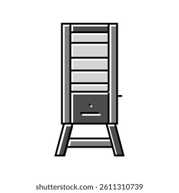 smoker bacon color icon vector. smoker bacon sign. isolated symbol illustration