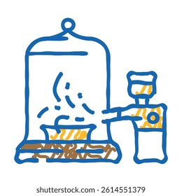 smoker bacon doodle icon sketch vector. smoker bacon sign. isolated symbol illustration